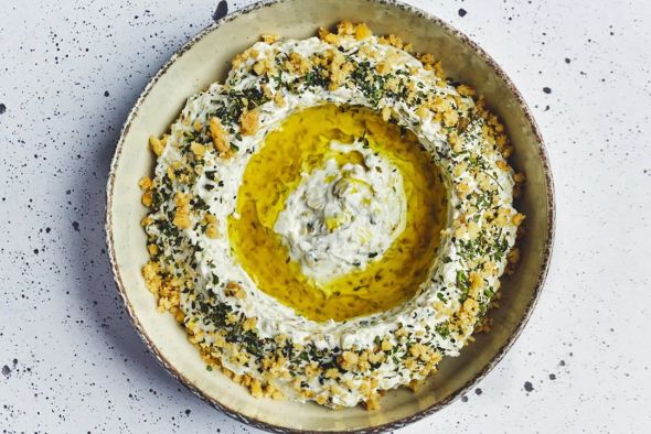 Keshke - Yaourt au boulgour, noix et menthe