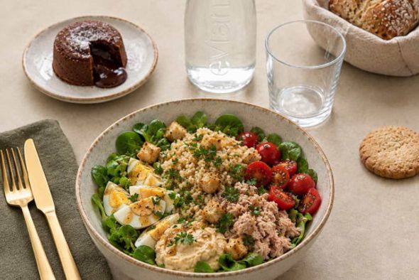Plateau repas Boulghour méditerranéen au thon