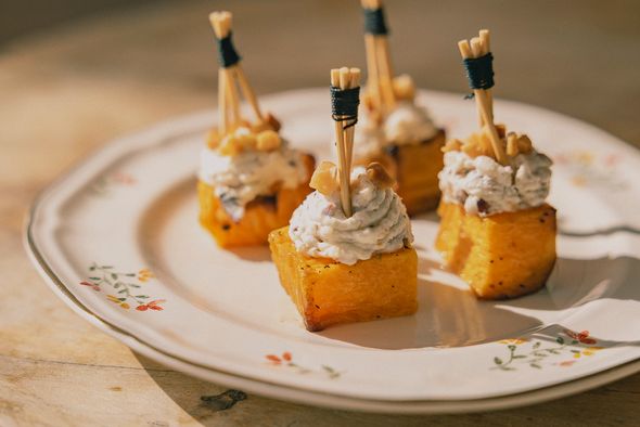 Plateau de 40 butternut rôties, crème de noisette