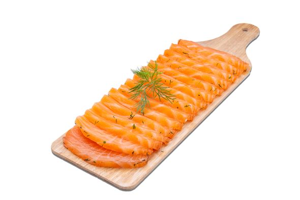Planche de saumon gravlax