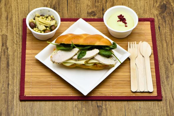 Pain hallot au poulet