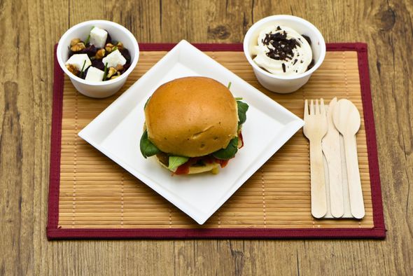 Burger au caviar d’aubergine