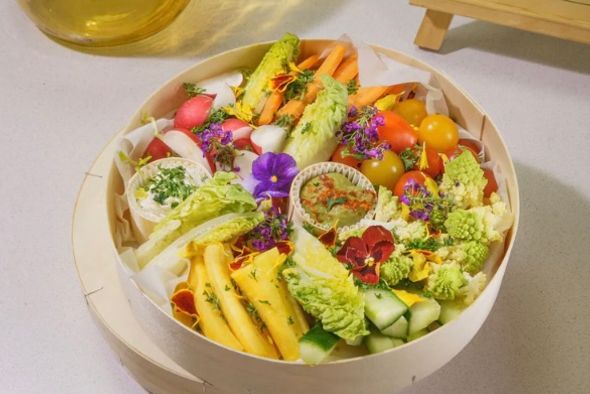 Planche de légumes croquants