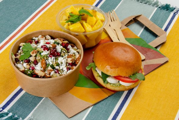 Lunchbag : Bun's, salade & dessert - Veggie