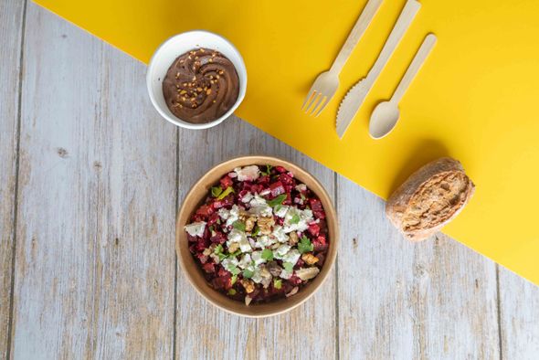 Lunchbox Salade de betterave, chèvre, noix