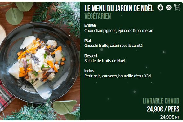 Menu Jardin de Noël