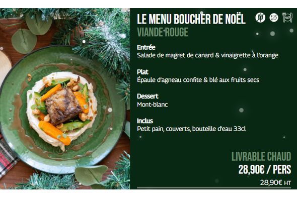 Menu Boucher de Noël