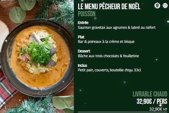 Menu Pêcheur de Noël