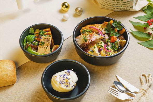 Menu festif Carné réutilisable