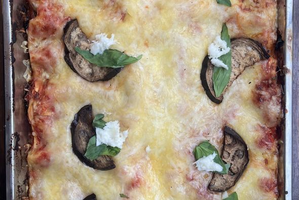 Lasagne Aubergines Mozzarella Basilic 8 personnes