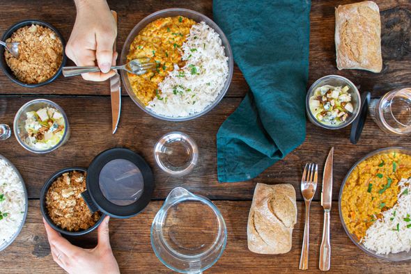 Plateau-repas chaud EPD végétarien de la semaine
