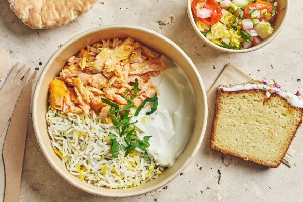 Plateau-repas Saumon "Sabzi Polo Mahi"