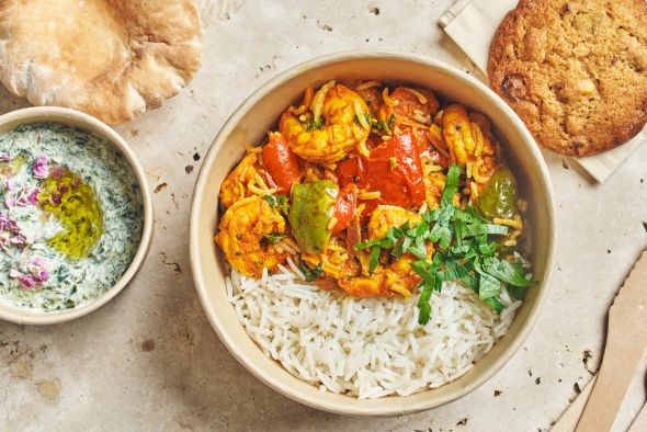 Plateau-repas Crevettes "Shrimp Devilled"