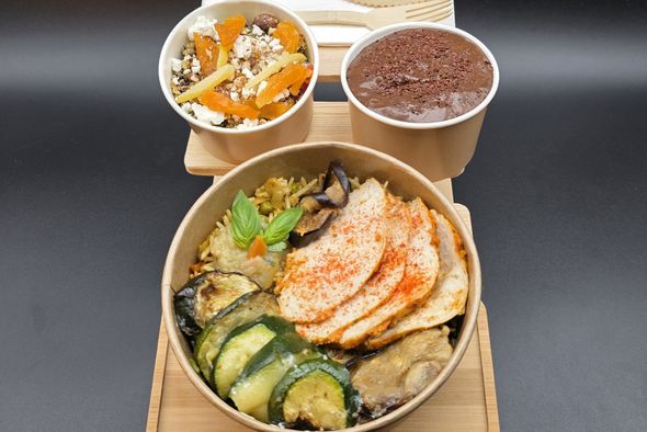Lunchbag : Entrée, salade & dessert - Poulet