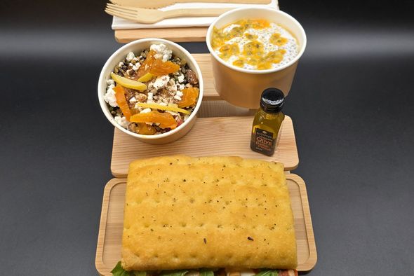 Lunchbag : Entrée, focaccia & dessert - Veggitalia