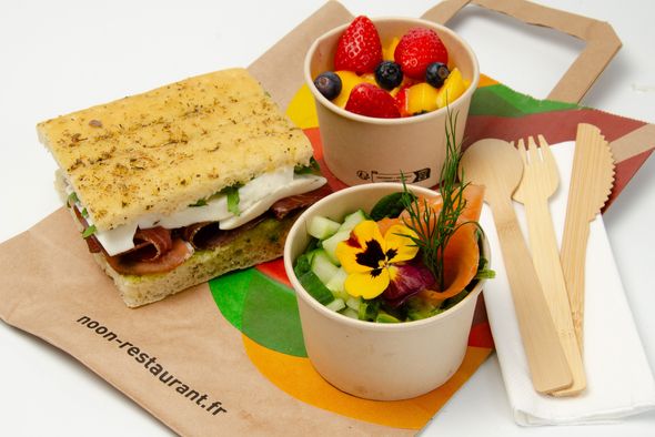 Lunchbag : Entrée, focaccia & dessert - Speck
