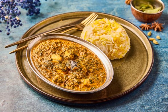 Palak paneer, riz basmati