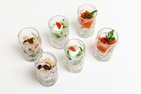 Mini verrine tomates concombre crème paprika