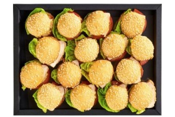 Plateau mini-burger de poulet  16 pces