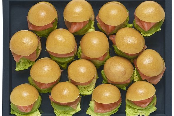 Plateau mini-burger saumon 16 pces