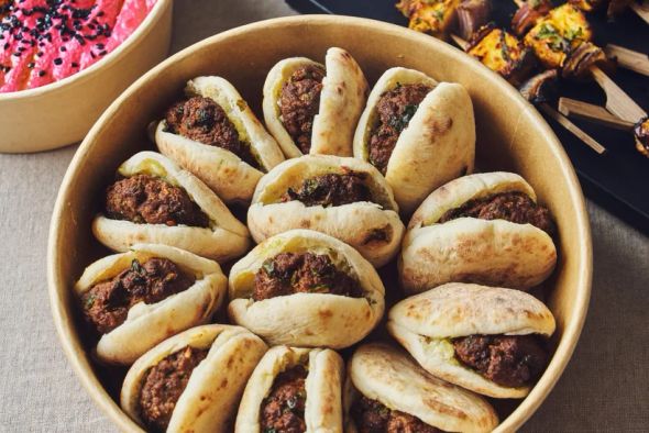 Mini-sandwichs Boeuf Chapli kebab