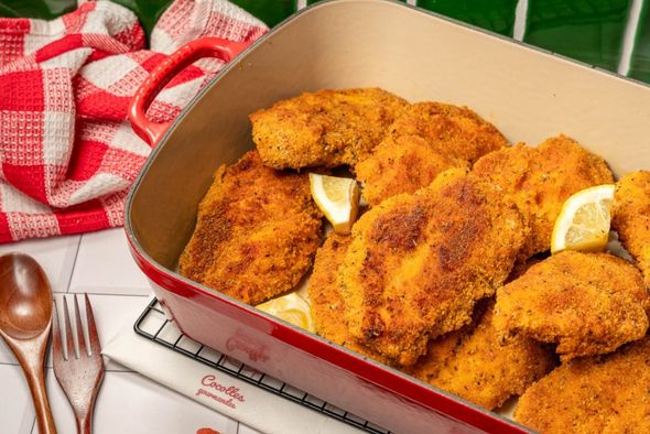 Escalopes de poulet panées