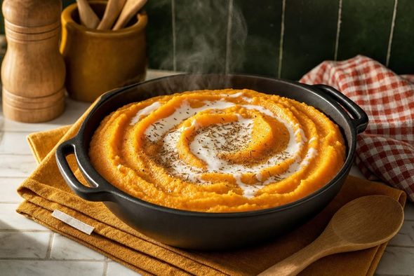 Purée de carotte au cumin et à la crème
