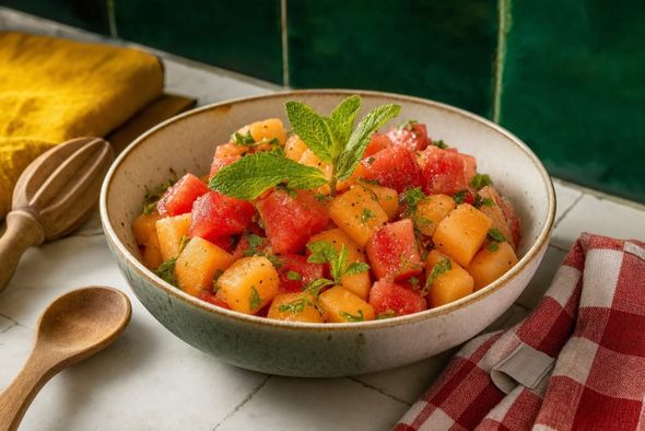 Salade de melon et pastèque
