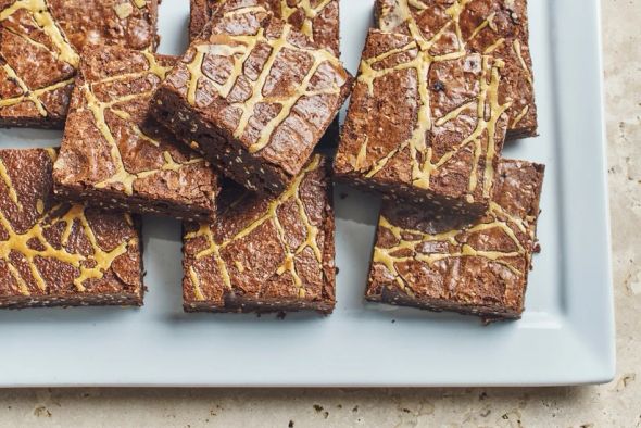 Brownies chocolat noir et tahiné